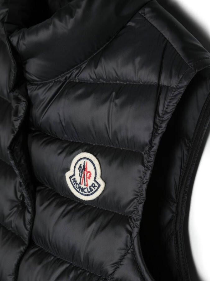 Moncler Enfant Bodywarmer met logopatch Zwart