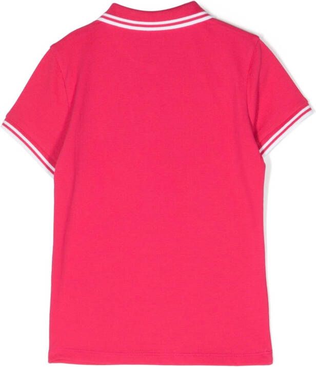 Moncler Enfant Poloshirt met logopatch Roze