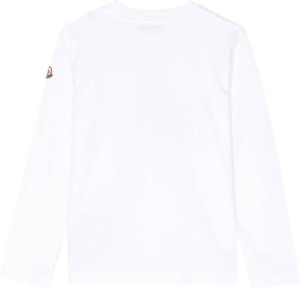 Moncler Enfant T-shirt met geborduurd logo Wit