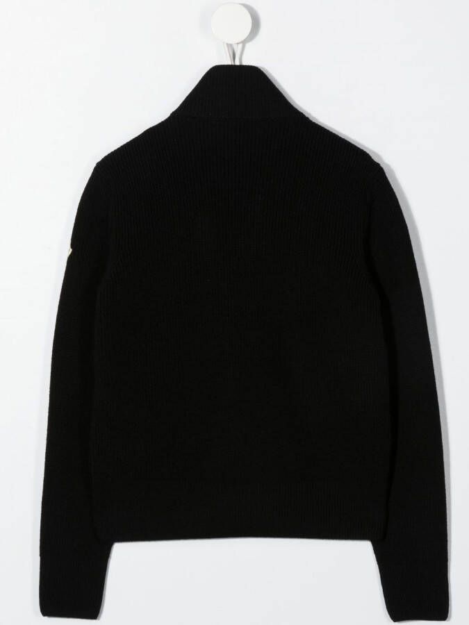 Moncler Enfant Gewatteerd jack Zwart