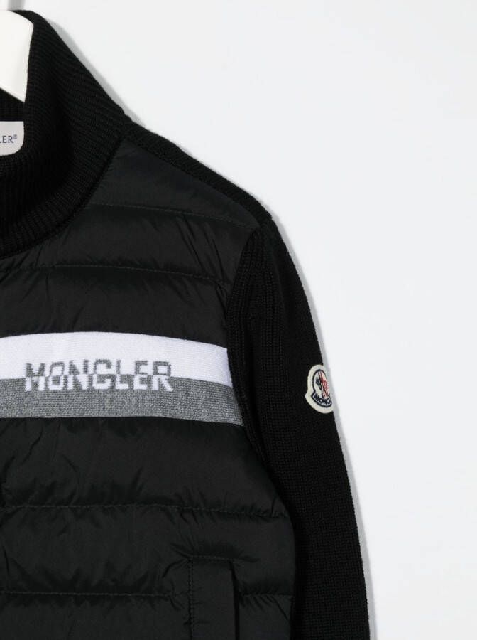 Moncler Enfant Gewatteerd jack Zwart