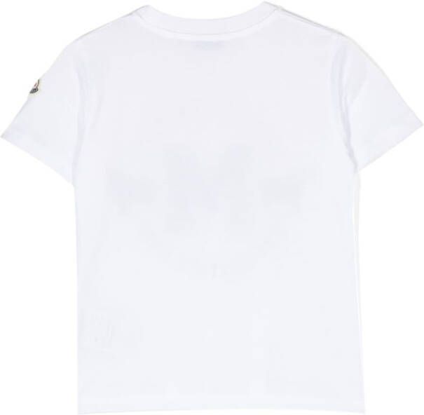 Moncler Enfant T-shirt met grafische print Wit