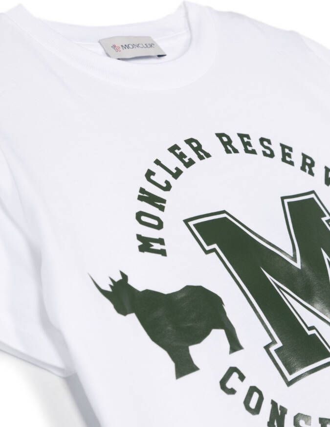 Moncler Enfant T-shirt met grafische print Wit
