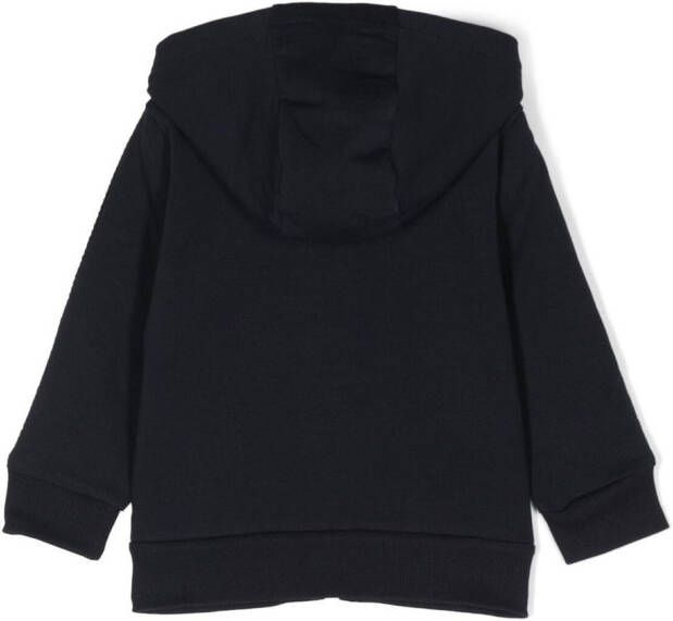 Moncler Enfant Hoodie met zijstreep Blauw