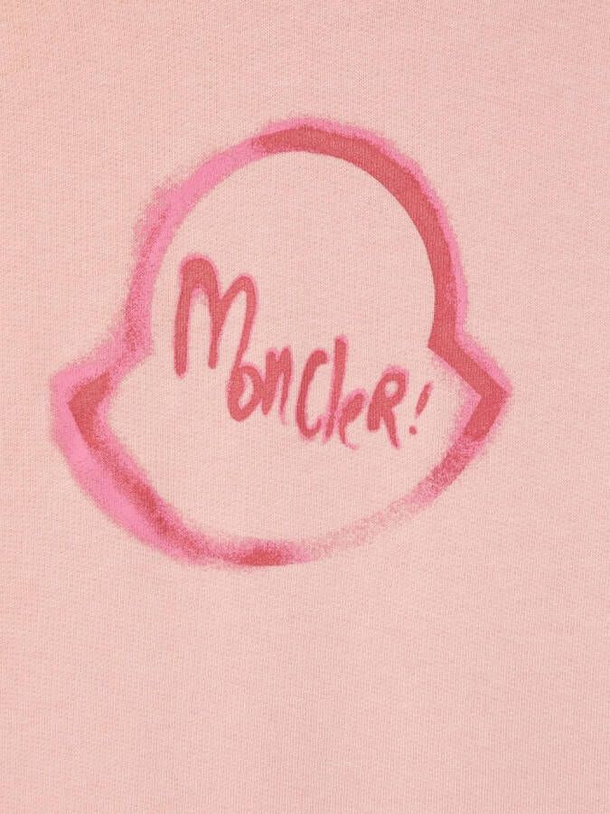 Moncler Enfant Hoodiejurk met logoprint Roze