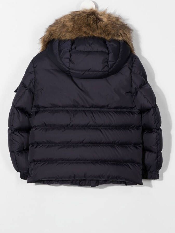 Moncler Enfant Jack met capuchon Blauw