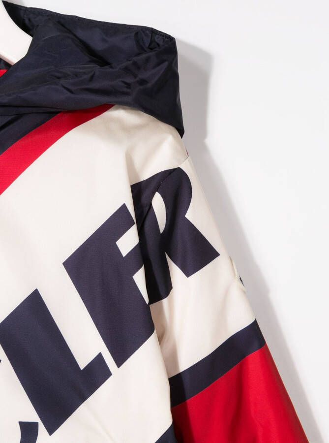 Moncler Enfant Jack met colourblocking Blauw
