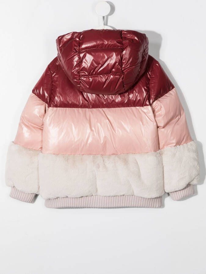 Moncler Enfant Jack met colourblocking Roze