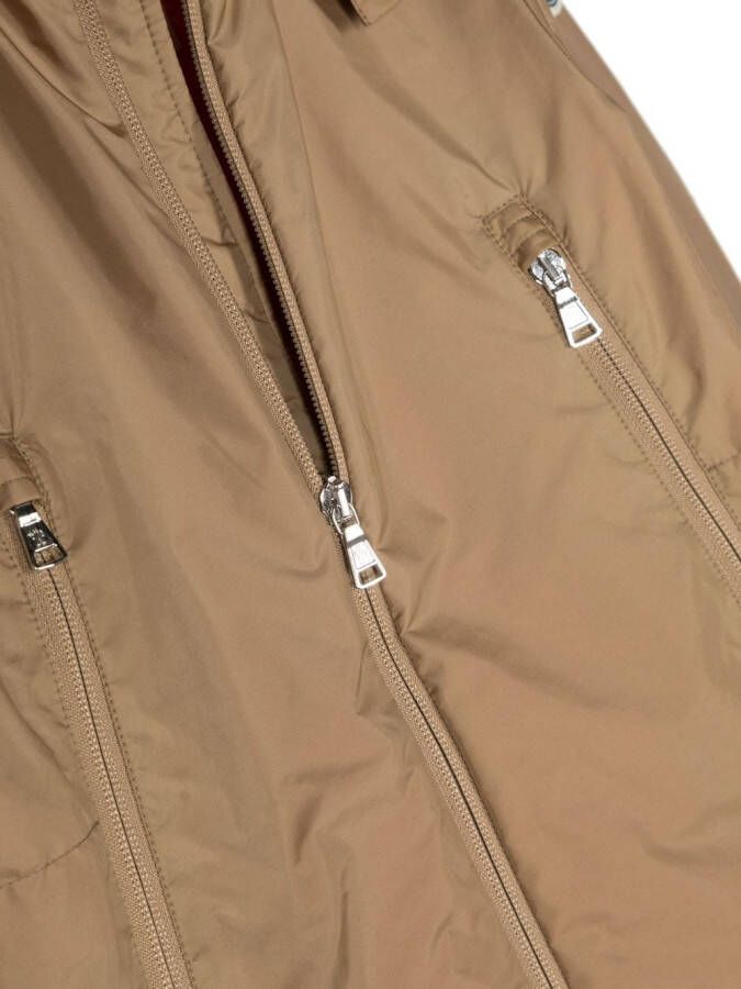 Moncler Enfant Jack met logopatch Bruin