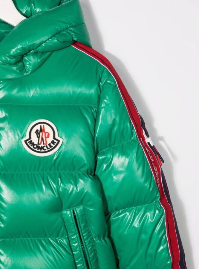 Moncler Enfant Jack met logopatch Groen