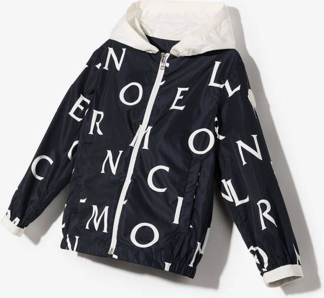 Moncler Enfant Jack met monogramprint Blauw
