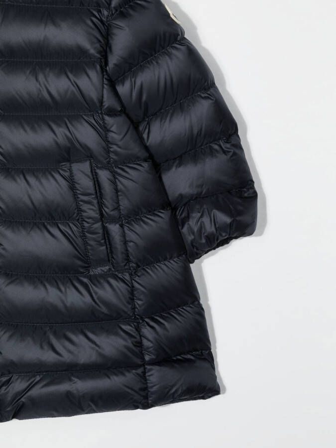 Moncler Enfant Jas met capuchon Blauw
