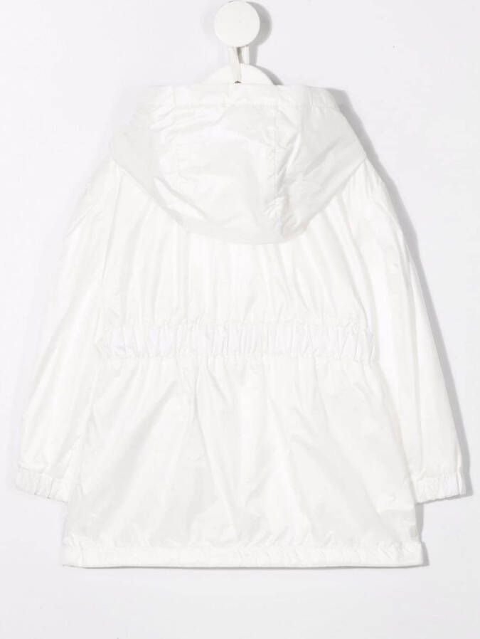 Moncler Enfant Lange parka Wit
