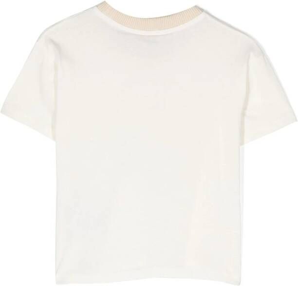 Moncler Enfant T-shirt met geborduurd logo Wit