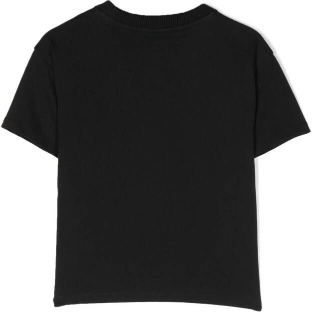 Moncler Enfant T-shirt met geborduurd logo Zwart