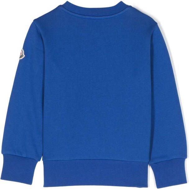 Moncler Enfant Sweater met ronde hals Blauw