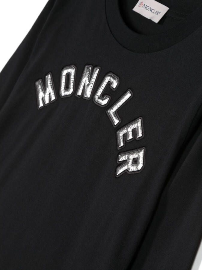 Moncler Enfant T-shirt met lange mouwen Zwart