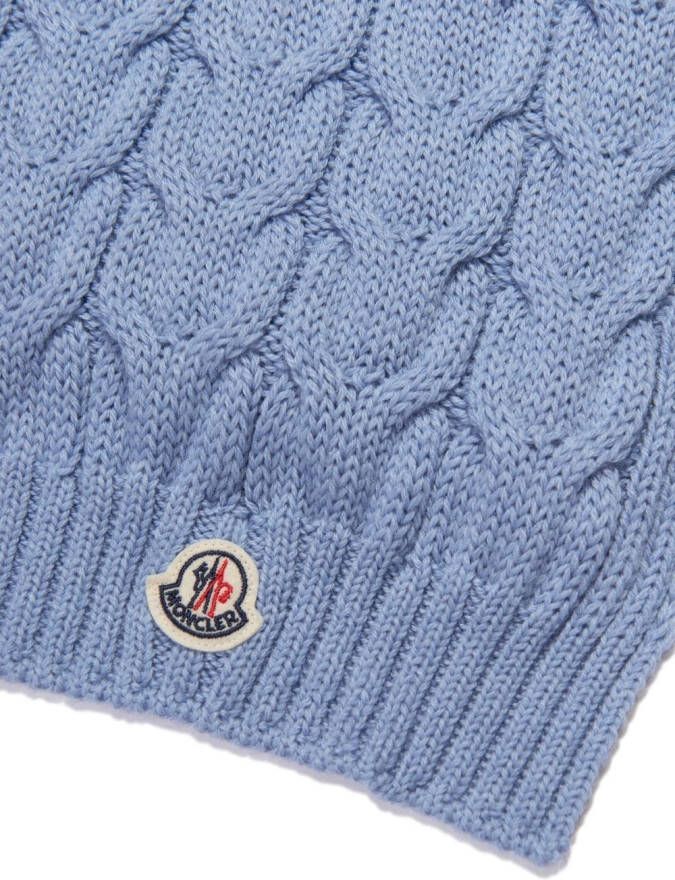 Moncler Enfant Sjaal met logopatch Blauw