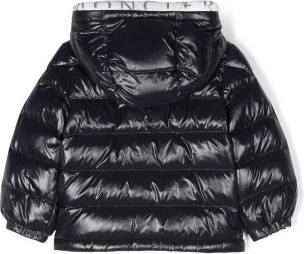 Moncler Enfant Jas met logopatch Blauw