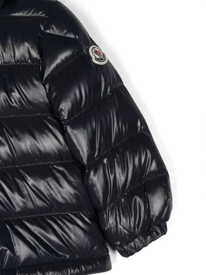 Moncler Enfant Jas met logopatch Blauw