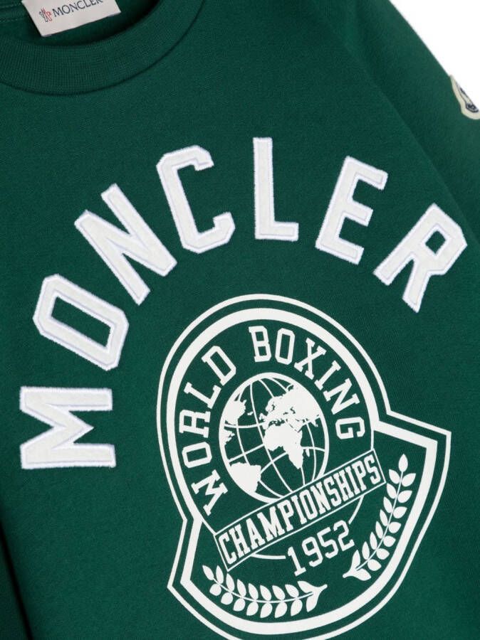 Moncler Enfant Sweater met logopatch Groen