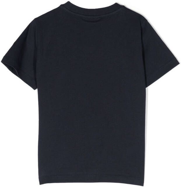 Moncler Enfant T-shirt met patch-detail Blauw