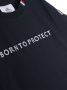 Moncler Enfant T-shirt met patch-detail Blauw - Thumbnail 3