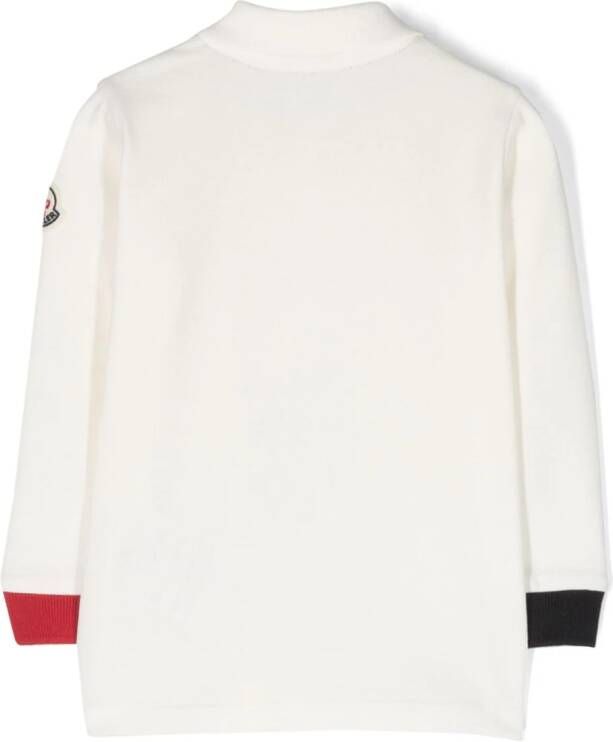 Moncler Enfant Poloshirt met logopatch Beige