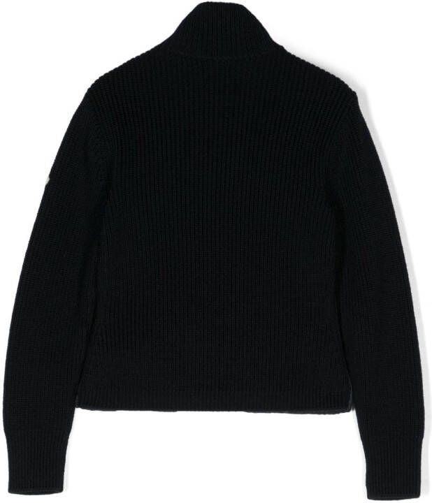 Moncler Enfant Jack met logopatch Blauw