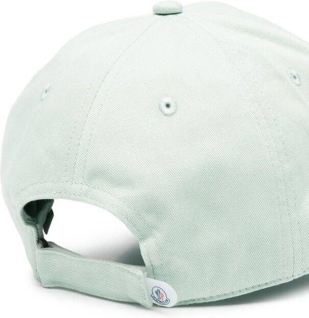 Moncler Enfant Honkbalpet met logoprint Groen