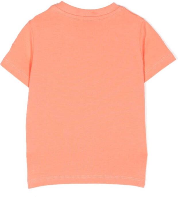 Moncler Enfant T-shirt met logoprint Oranje