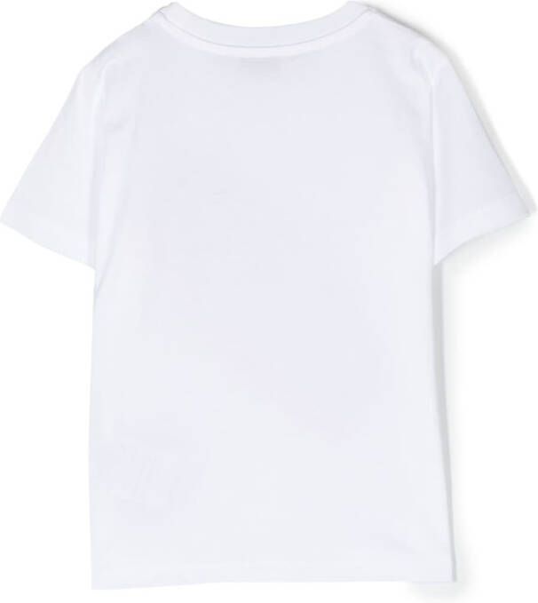 Moncler Enfant T-shirt met logoprint Wit