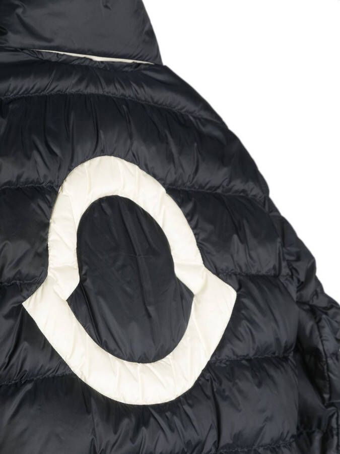 Moncler Enfant Donsjack met logoprint Blauw