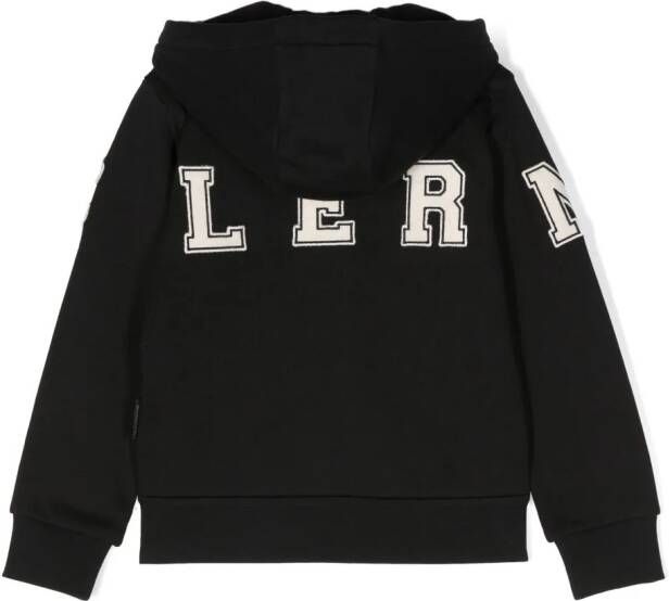 Moncler Enfant Hoodie met logoprint Zwart