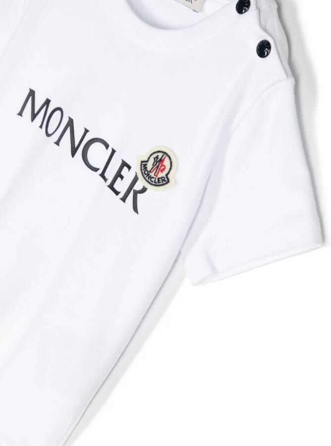 Moncler Enfant logo-print T-shirt Wit