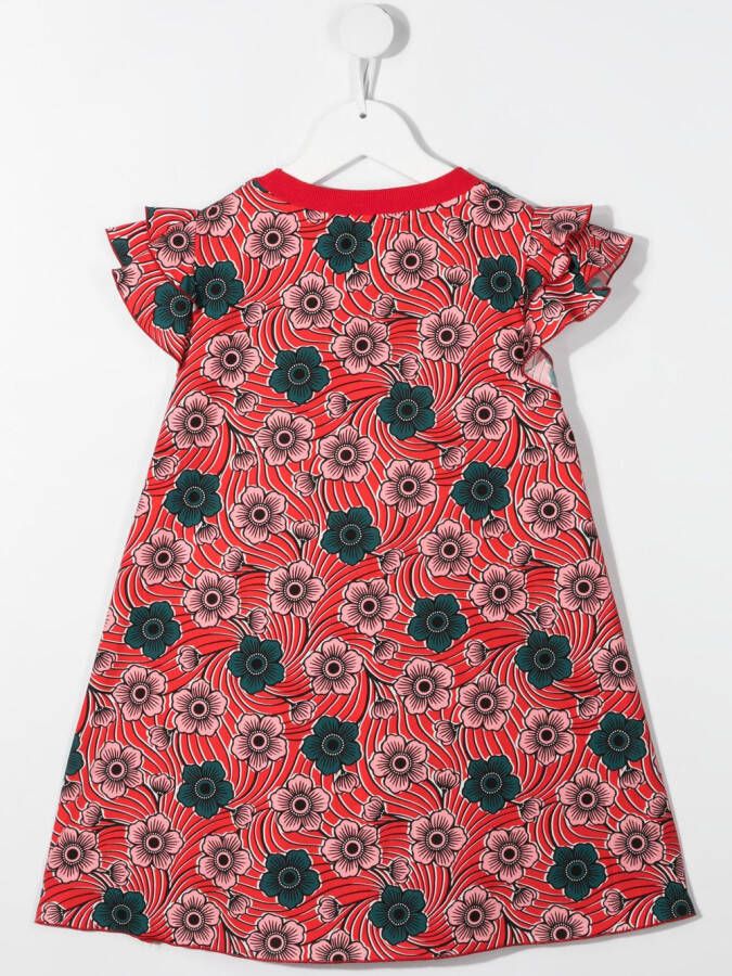 Moncler Enfant Overhemd met bloemenprint Rood