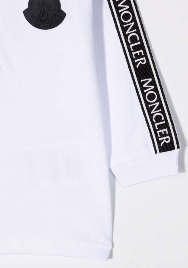 Moncler Enfant Poloshirt met logoband Wit