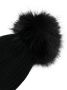 Moncler Enfant Muts met geribbeld logo Zwart - Thumbnail 2