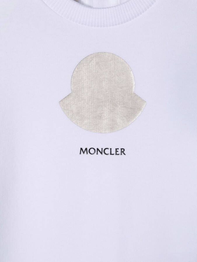 Moncler Enfant Romper met logoprint Wit