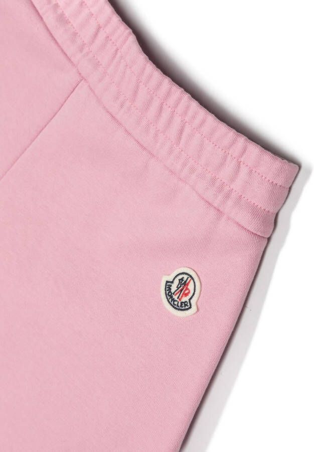 Moncler Enfant Shorts met geborduurd logo Roze
