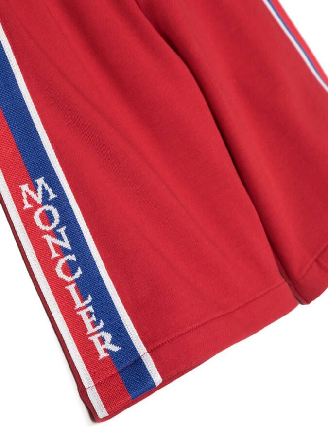 Moncler Enfant Shorts met streepdetail Rood