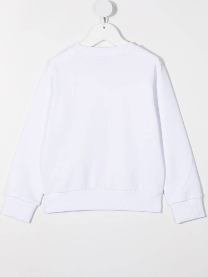 Moncler Enfant Sweater met logo-reliëf Wit