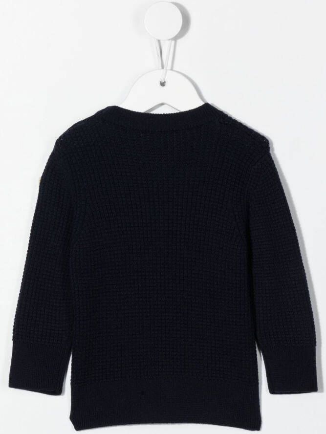 Moncler Enfant Sweater met logoprint Blauw