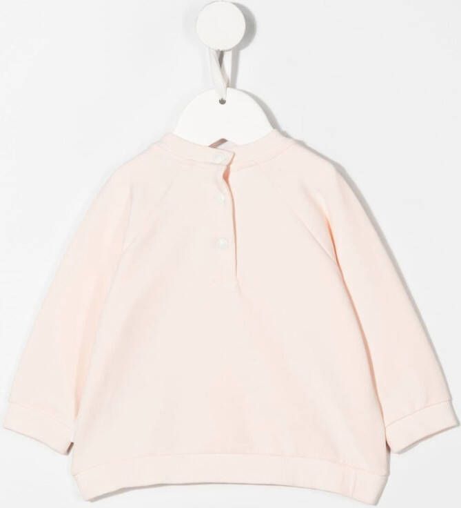Moncler Enfant Sweater met logoprint Roze