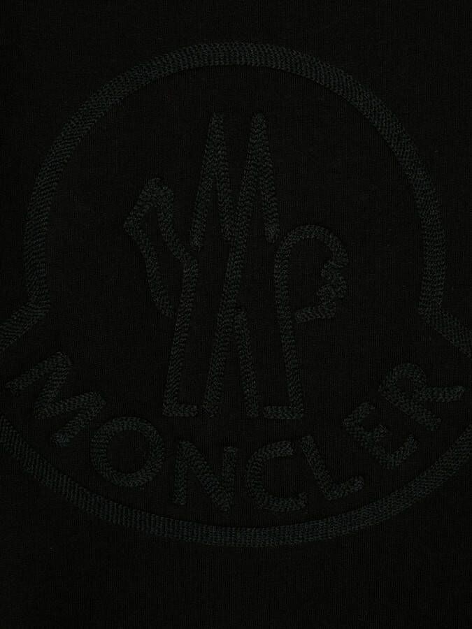 Moncler Enfant Sweaterjurk met geborduurd logo Zwart