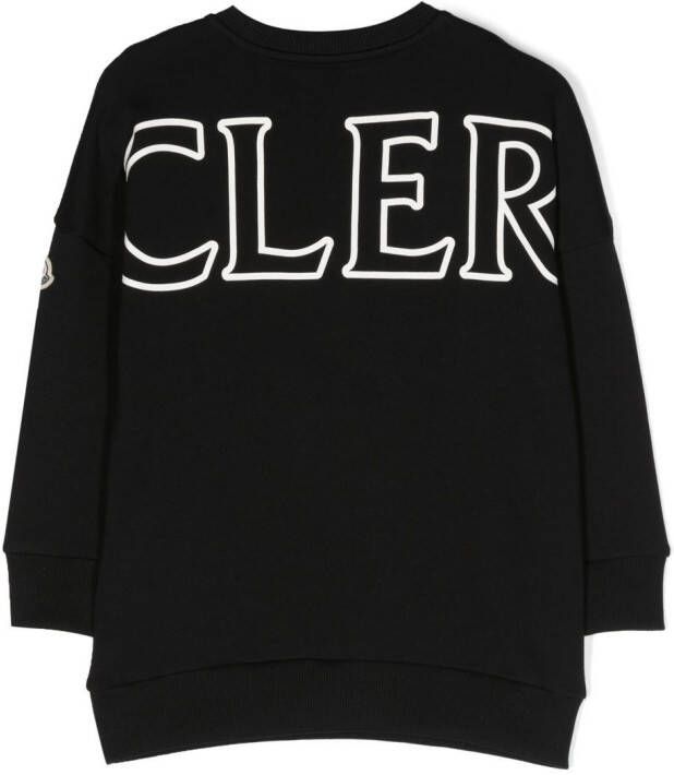 Moncler Enfant Sweaterjurk met logoprint Zwart
