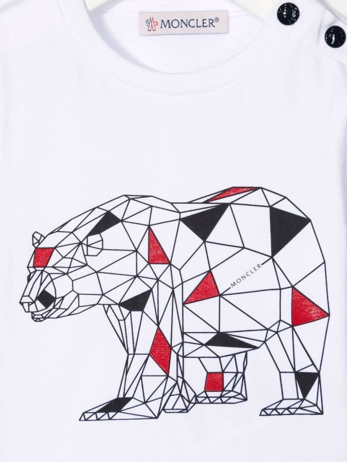 Moncler Enfant T-shirt met beerprint Wit