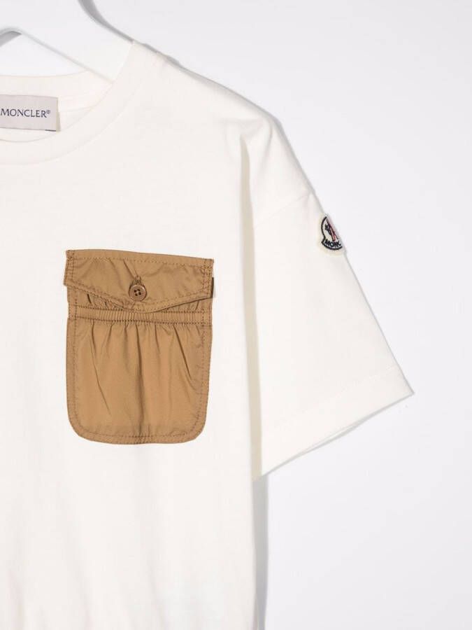 Moncler Enfant T-shirt met borstzak Wit