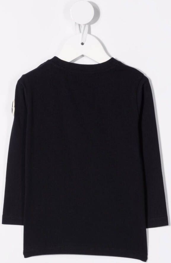 Moncler Enfant T-shirt met dierenprint Blauw