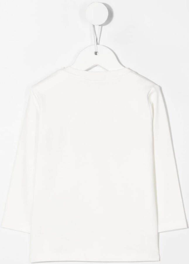Moncler Enfant T-shirt met geborduurd logo Wit